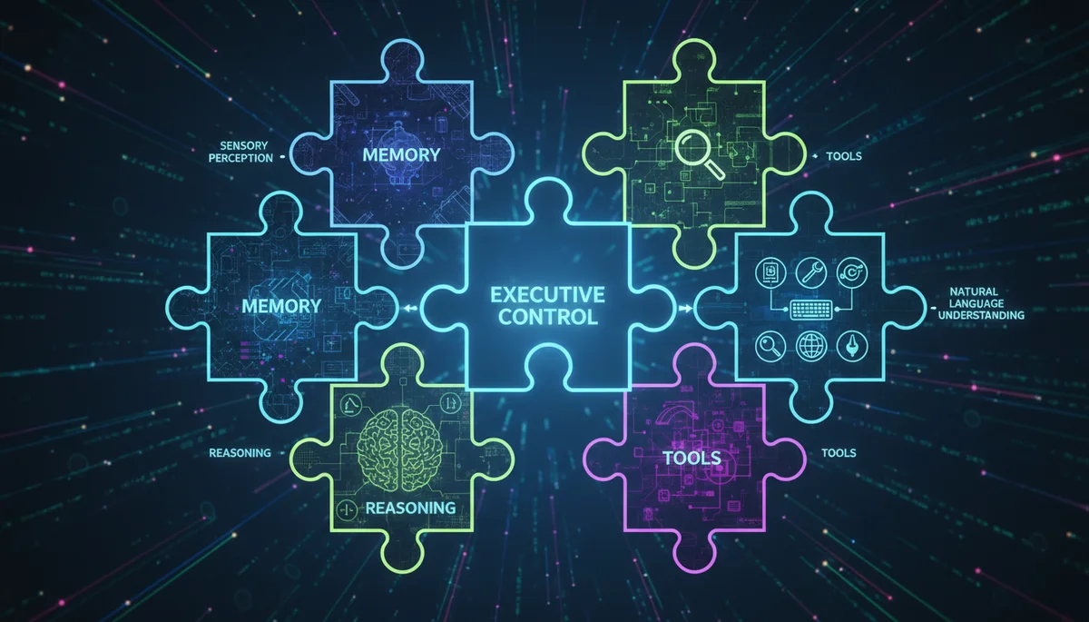 AGI as a systems-integration approach combining specialised components.